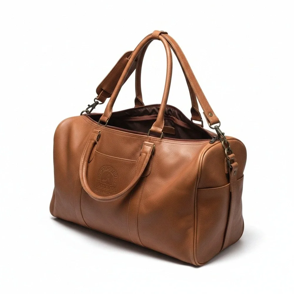 Crooked Stick Golf Club Evans Classic 2003 Genuine Leather Duffel Bag